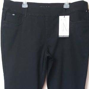 Frankie and Stella Skinny Jegging Pants for Women Plus Wide Waistband Pull-on